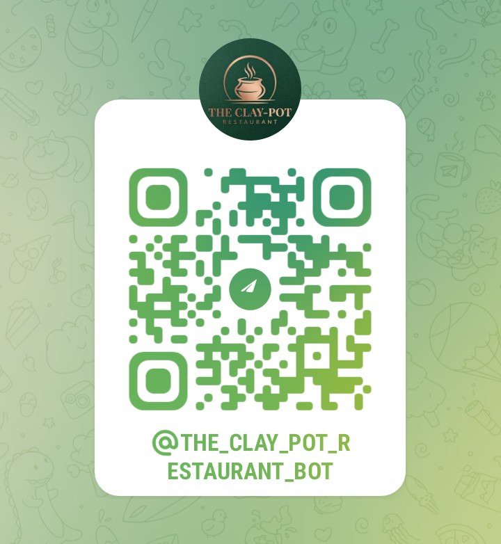 Scan to chat with The Clay-Pot Restaurant on Telegram